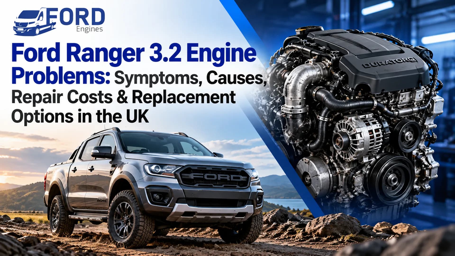 Ford Ranger 3.2 Engine Problems: Symptoms, Causes, Repair Costs & Replacement Options in the UK